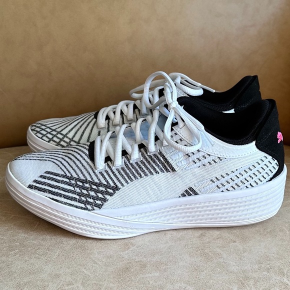 Puma Men's Clyde All-Pro Basketball Sneakers White/Black Size 7.5 Athleisure - Picture 6 of 12